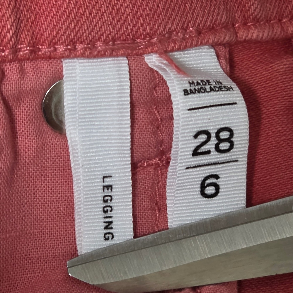 NWOT LOFT Legging Jeans Pink Colored Skinny Fit Women's Size 28 - Picture 4 of 10